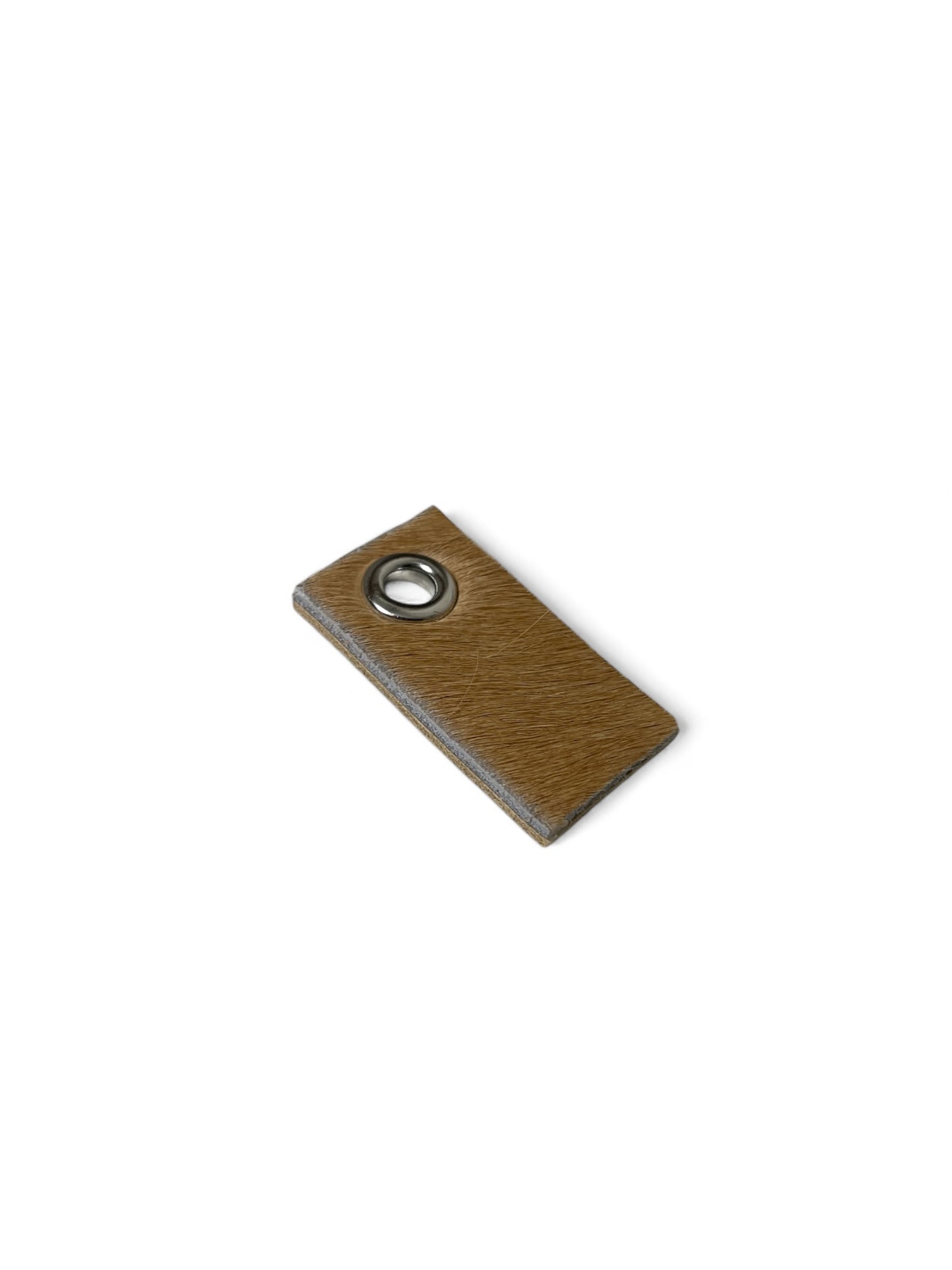 Cow Hide with hair Tag (Tan)