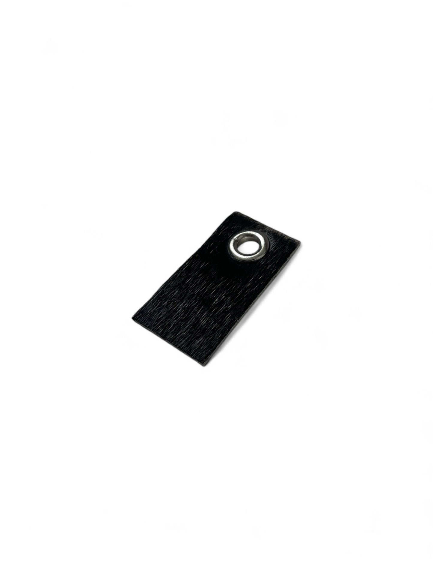 Cow Hide with hair Tag (Black)