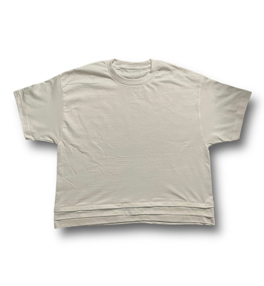 Triple Stack Hems Basic T (White)