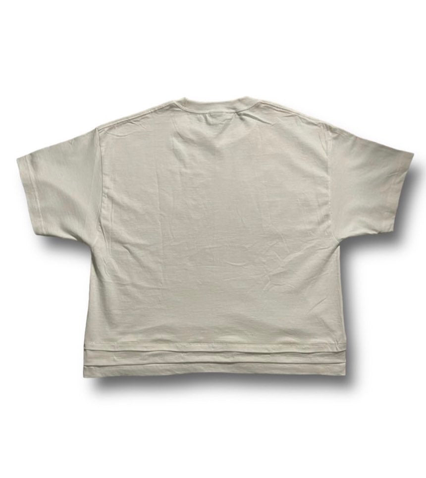 Triple Stack Hems Basic T (White)